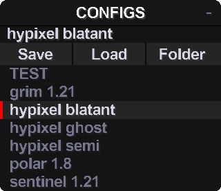 Preview of the configuration panel